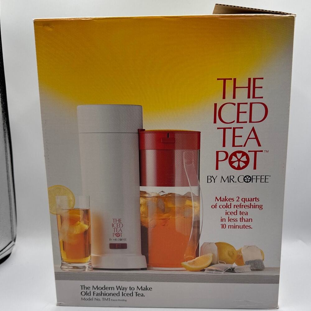 Vintage The Iced Tea Pot By Mr. Coffee Model TM1 RED - Open Box, Tested + Works